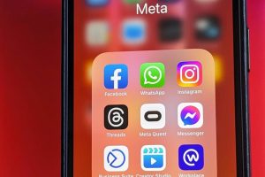 Archive - FILED - 06 July 2023, Berlin: The Facebook, WhatsApp, Instagram, Threads, Meta Oculus, Facebook Messenger, Meta Business Suite, Meta Crestor Studio and Meta Workplace apps from Facebook's Meta are pictured on an iPhone.