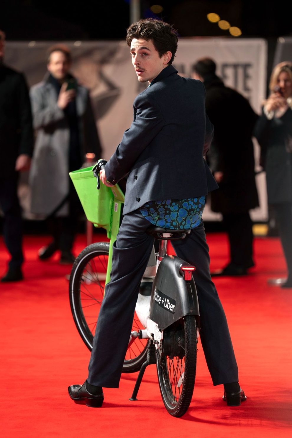 Timothee Chalamet received a ticket for not properly parking his rental bike.